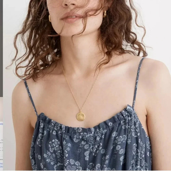 Madewell tie back button front midi dress blue floral sleeveless size 0 J32 - Picture 6 of 14